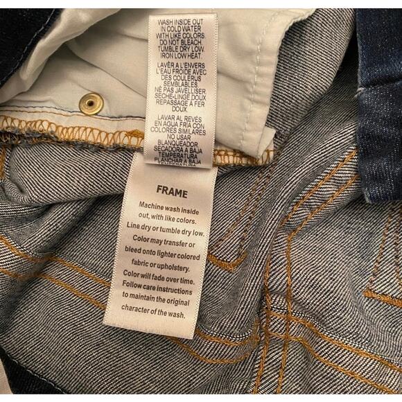 NWT FRAME Denim Le Crop Mini Bootcut Jeans Sz 24 Dark Blue Atlas 26 x 27.5" - Picture 12 of 13